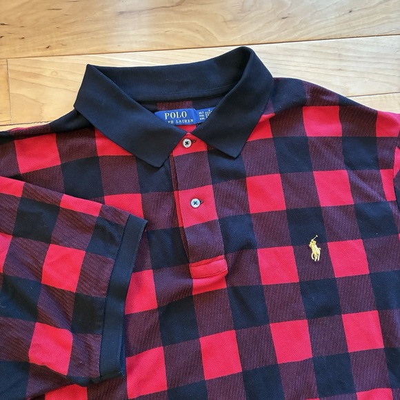Polo Ralph Lauren Other - Ralph Lauren Tartan Plaid Polo Shirt Mens XLT Red Black Holiday Big And Tall